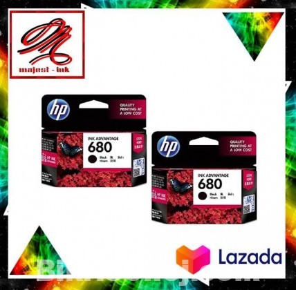 HP 680 Black + 680 Tri-color Original Ink Cartridge Set